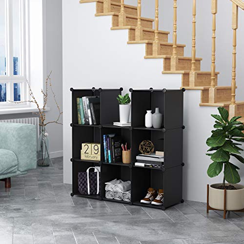 C&AHOME Cube Storage, 9Cube Bookshelf, Plastic Closet