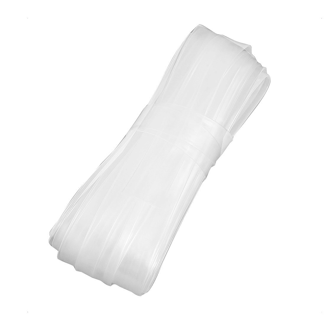 Sourcingmap Rate 2:1 15mm Dia 25mm Flat Width Clear Polyolefin Heat Shrinkable Tube 10M 32.8ft