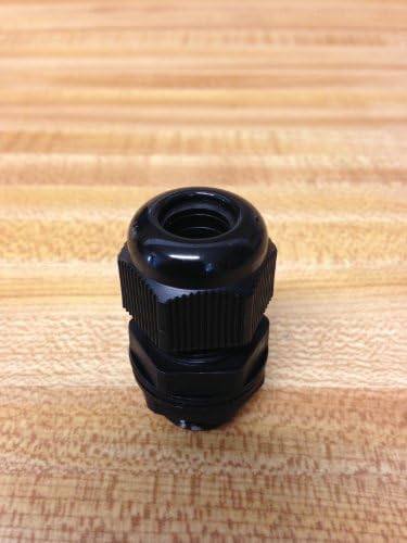 20 Pc 1/2 Inch 1/2" 0.5 NPT Black Nylon Cable Gland Strain Relief with Gasket and Locknut 20 Pack