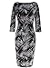 VfEmage Womens Elegant Leaf Print Wear To Work Business Casual Fit Pencil Dress