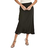 Velvet by Graham & Spencer Women's Aubree Satin Midi Slip Skirt