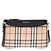 Burberry Women's Horseferry Check Peyton Clutch Bag Beige + Black