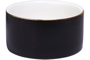 HANKOR Paper Clip Holder - Ceramic Paperclip Holders for Desk, Binder Paper Clip Dispenser Organizer (Black)