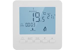 Funien Digital LCD Programmable Thermostat with Holiday Mode, Easy Operation, Children Lock Protection for Home Temperature C