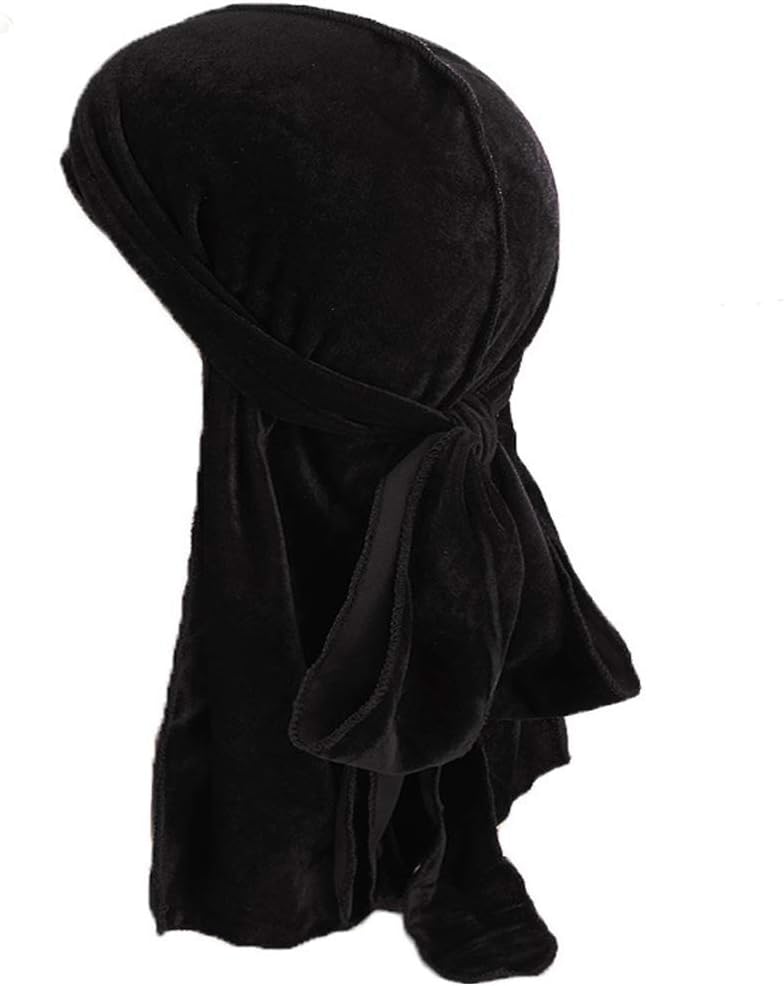 YAKEFJ Silky Velvet Du-Rag-Premium Quality-Wave Cap-Durag 360 Waves Long Straps