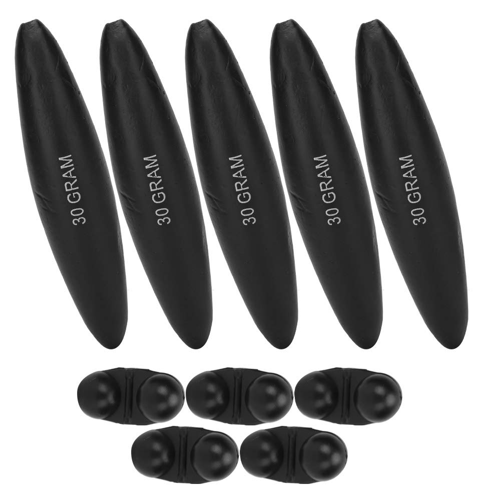 Keenso Classic Fishing Bobber, 5Pcs Float Set, Portable EVA Catfish Floats, High Strength Black(30g), Fishing Accessories, for Rivers, Lakes, Ponds, and Multi-Purpose Use