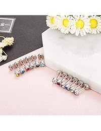 ORAZIO - 12 pares de pendientes de acero inoxidable con circonita cúbica para mujer y niña