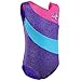 Gymnastics Leotard for Toddler Girls Sparkle Metallic Black Purple Athletic Dance Clothes Purple,10-11Y