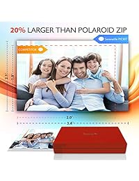 Mobile Printer instantáneo Impresión Fotográfica portátil inalámbrico para iphone o Android Smartphone Cámara pickit20, Rojo
