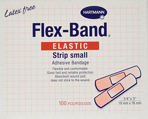 Flex-Band Fabric Adhesive Bandages, Strips, 3/4" x 3", Box of 100