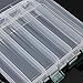 Smartcoco Double Sided 10 Compartment Waterproof Visible Plastic Clear Fishing Lure Bait Hooks Fishing Tackle Accessory Storage Box Case Container, 7.6 x 6.4 x 1.8 inch