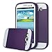 S3 Case,Galaxy S3 Case - ULAK Hybrid Dual Layer Rubber Bumper Skin Case for Galaxy S3 Shock-Absorption / Impact Resistant Slim 2in1 Protective Case Cover with Card Storage for Samsung Galaxy S3 SIII Ii9300 (Purple PC/Purple TPU)