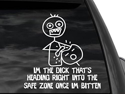 FGD Zombie Apocalypse Funny Stick Figure Brain Eater Decal 12"x12" Car Truck SUV