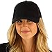 CC Beanie Everyday Faux Suede 6 Panel Solid Suede Baseball Adjustable Cap Hat Black