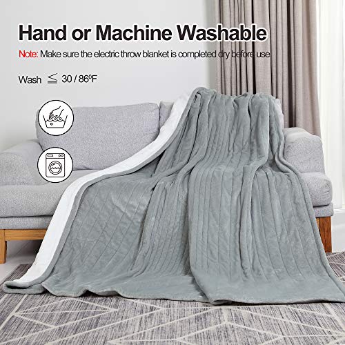 Vicsainteck Electric Throw Blanket for Home Office Bed Sofa, 62"x84