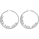 Sorority Shop Lambda Theta Alpha- Hoop Stainless Steel Dainty Earrings for Women - Lambda Theta Alpha Jewelry with Ideal 2" Diameter Hoops - Lambda Theta Alpha Gifts