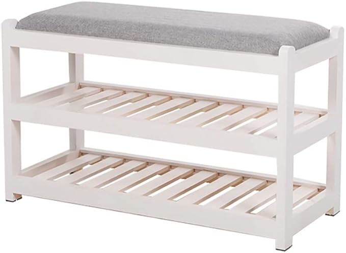 GAIQIN Schuhregale Schuhregal, 2 Tier Massivholzschuhe Speicher mit