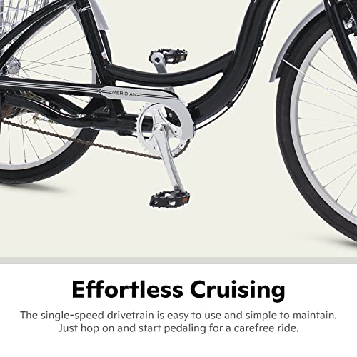 Schwinn Meridian Adult Tricycle Bike, Three Wheel Beach Cruiser, 24