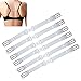 DoHope 6Pcs Elastic Non-slip Bra Strap Holder with Buckle, Adjustable Happy Strap Clear