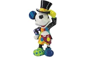 Enesco Disney by Britto Top Hat Mickey Mouse Figurine, 8.07 Inch, Multicolor