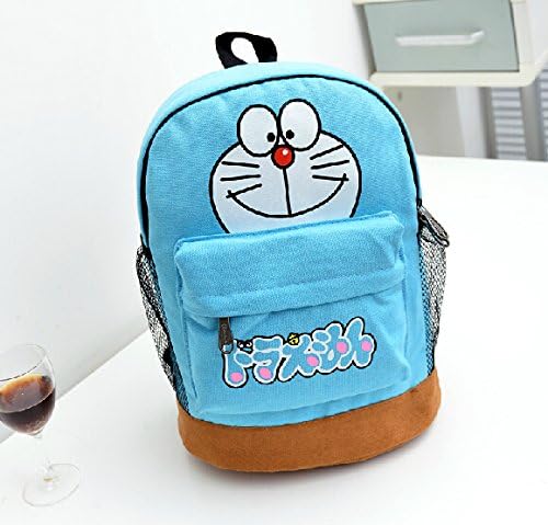 Speaking Life 34cm(h)27cm(w) Cute Japanese Anime Blue Doraemon Collection Backpack Doraemon Canvas Backpack School Bag