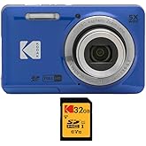 KODAK PIXPRO Friendly Zoom FZ53 Digital Camera (Blue) with 16GB Card Bundle