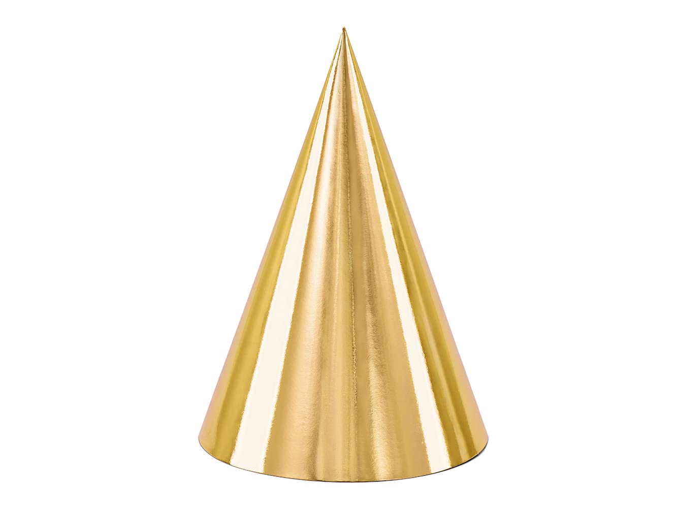 6Pk 16Cm Gold Party Hats