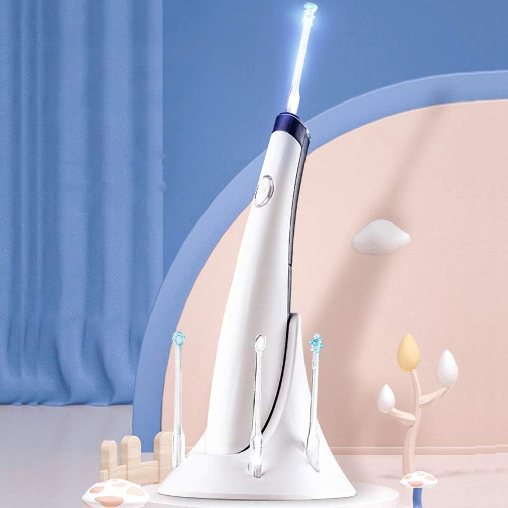 Garneck Limpiador De Oidos Electrico Extraccion De Cerumen Seleccion De Oido Con Herramienta Ligera De Limpieza De Cerumen Para Ninos Bebes Bebes Bebe Blanco Cuidado De Oidos Y Nariz Bastoncillos De Oidos