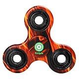 Tri-Spin Metal Fidget Spinner Hand Finger Toy - EDC Stress Reducer, Perfect for Children and Adults Time Killer, Good for ADD, ADHD, Anxiety, and Autism Focus (Lava)