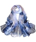 Heany Women's Elegant Sunscreen Beach Printing Georgette Scarves