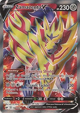Amazon Com Zamazenta V 196 202 Full Art Ultra Rare Toys Games