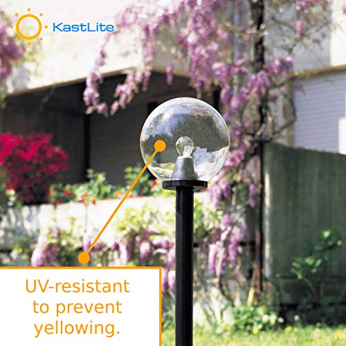 KastLite 10" Clear Acrylic Lamp Post Globe Smooth Textured with 3.91