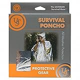 Survival Gear Poncho w/ Bonus of 3 Printable Survival Guides , Mylar & Reflective