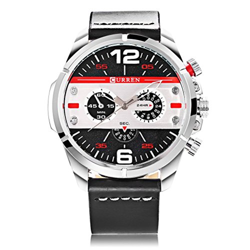 CURREN Luxury Brand Men Quartz Luminous Watch Moda Deporte Marrón Relojes de Pulsera