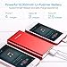 POWERADD Pilot 4GS 12000mAh 8-Pin Input Portable Charger External Battery Charger with 3A High-Speed Output Compatible with iPhone, iPad, iPod, Samsung and More (MFi 8-Pin Cable Include) - Red