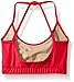 Gia Mia Dance Girls' Big Cross Back Bra Top, Red, Medium