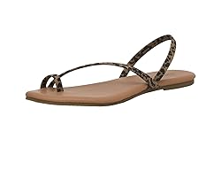 CUSHIONAIRE Women's Catalina toe ring Sandal with