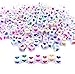 Amaney 400Pcs 6x6mm White Acrylic Colorful Heart sheap Cube Beads Mixed Colors Square Shape Loose Beads for Jewelry Making