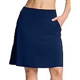 Yogipace Women's 20" Modest Knee-Length Active Skirt, UV-Protective Long Athletic Golf Tennis Skort with Pockets