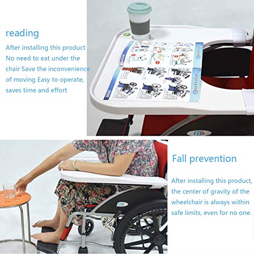 YAOBAO Wheelchair Lap Tray Table Accessories with Cup Holder Medical