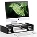 FITUEYES Wooden Adjustable Monitor Riser with Storage 2 Shelves Desktop Organizer DT306001WB