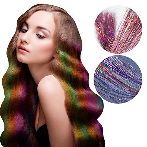 Hair Tinsel, Hair Tinsel Strands Kit, Tinsle Hair Extensions, 47 Inches