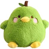 NCAIUNAE Cute Fruit Pear Duck Stuffed Animal Plush Toy Pillow - Girls and Boys Birthday Gift - 7.8" (Green 7.8)