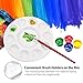 12PCS Paint Tray Palettes Plastic for Kids Acrylic Oil Watercolor Craft DIY Art Painting, 10 Wells Washable, Round, White