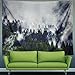 Prabahdak Misty Forest Tapestry Grey Fog Tapestry 3D Forest Tree Tapestry Nature Landscape Wall Hanging Tapestry Mandala Bohemian Tapestry for Bedroom Living Room Dorm