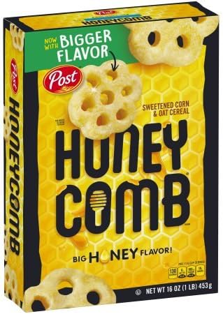 Post Honey-Comb Cereal sweetened corn & oat cereal 16 oz Box