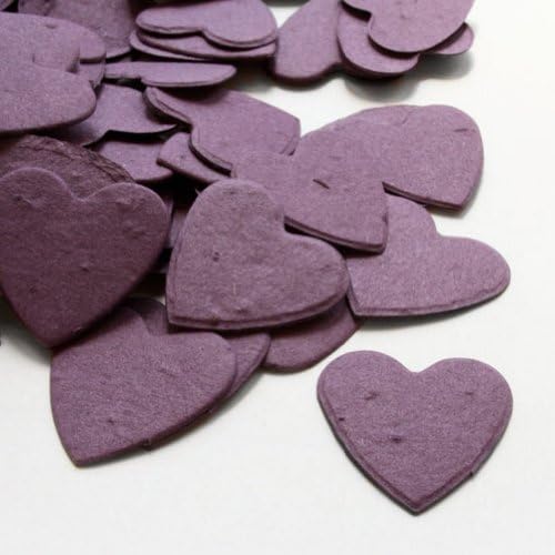 Heart Shaped Plantable Seed Confetti in Purple Value Pack (two 350 piece bags = 700 pieces of seed confetti) by BPW