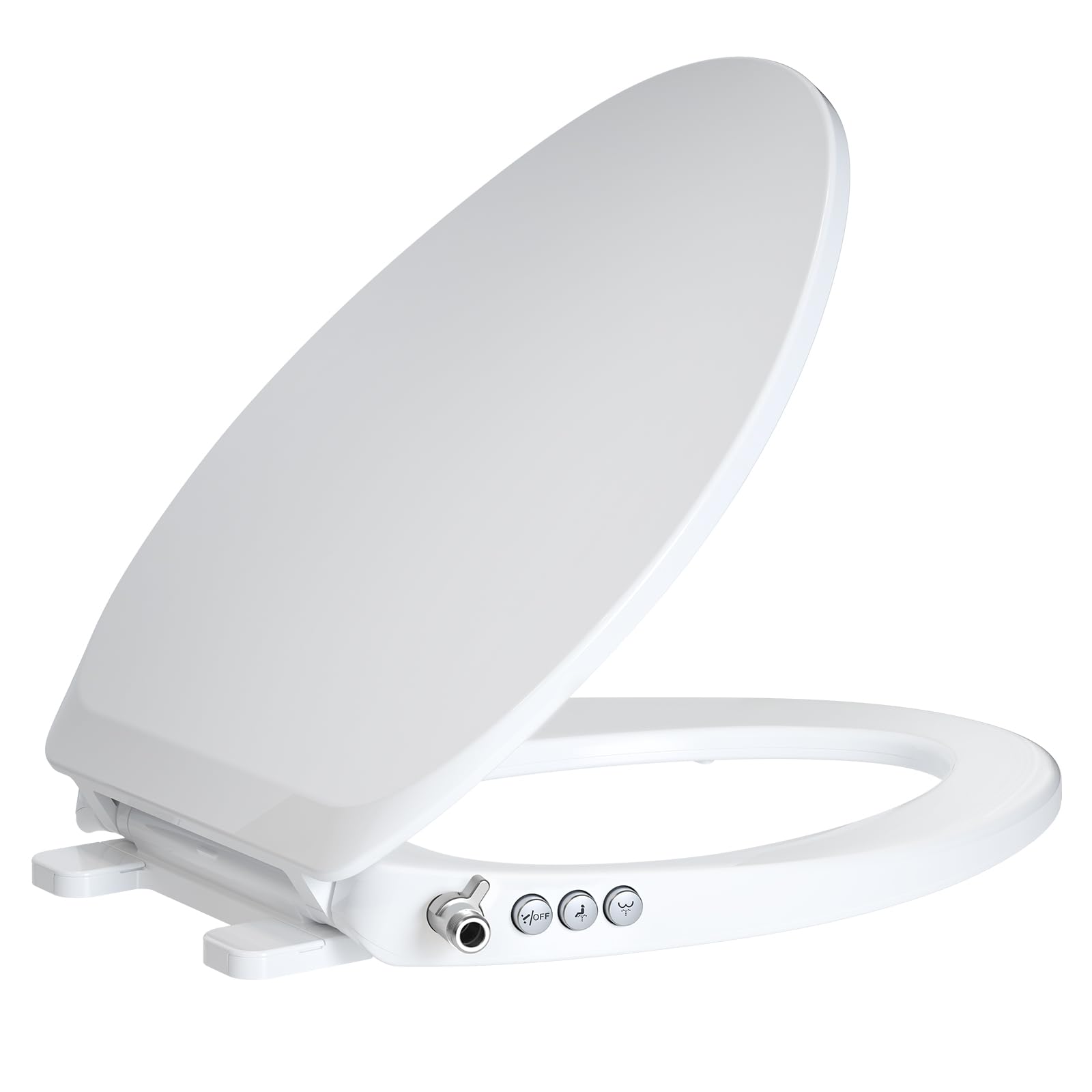 Photo 1 of Bidet Toilet Seat – Non-Electric, Self-Cleaning Dual Nozzles for Frontal & Rear Wash, Adjustable Water Pressure, Slow-Close Lid, Fits Elongated Toilets – Hygienic & Eco-Friendly Upgrade (Elongated)