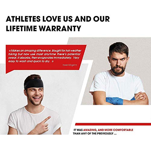 image for Self Pro Mens Headbands 3pcs Guys Sweatband Performance Stretch, Moist