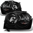 AKKON - For Jeep Grand Cherokee Replacement Headlights Driver/Passenger Black Head Lamps Pair New